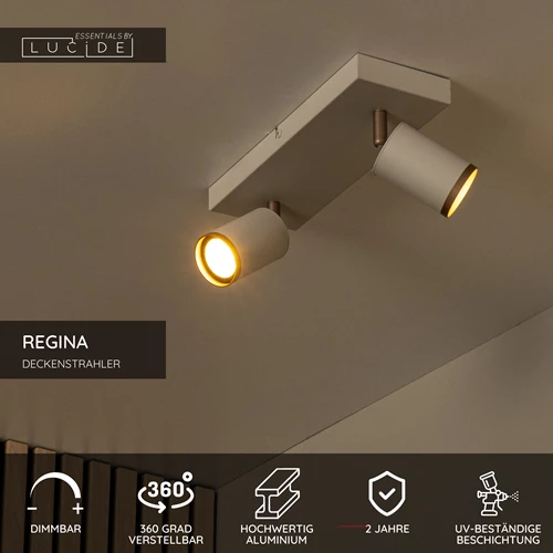 Lucide REGINA - Deckenstrahler - 2xGU10 - Taupe | Essential - USP